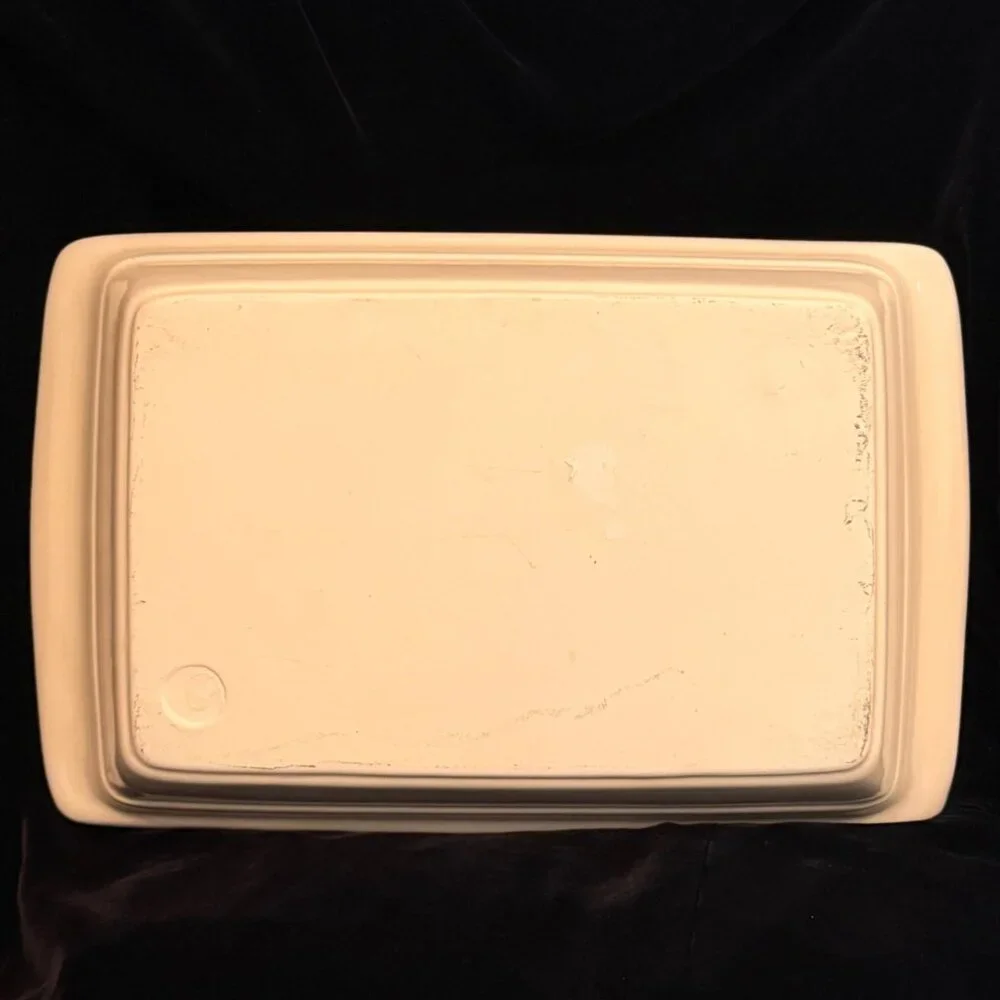 Vintage Bessemer Stoneware Rectangular Deep Pie Dish 13